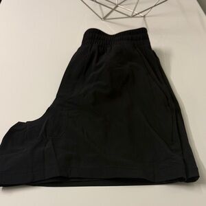 Black Athletic Skort with Elastic Waistband